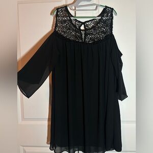 🖤 Black Lace Detail Dress